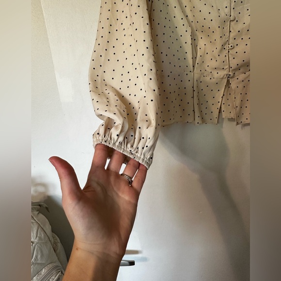 Dress Forum Los Angeles Polka Dotted Button Up Long Sleeve - Picture 6 of 8